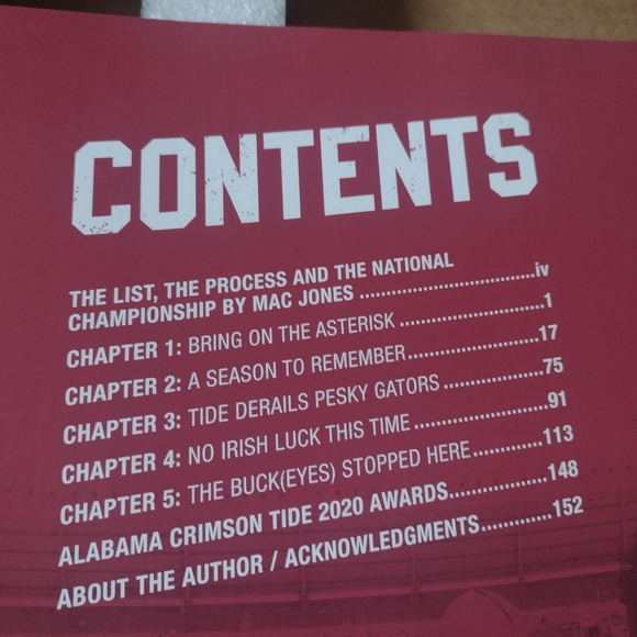 NWT Alabama Crimson Tide Football National Championship Book History Made 2020 - Picture 13 of 14